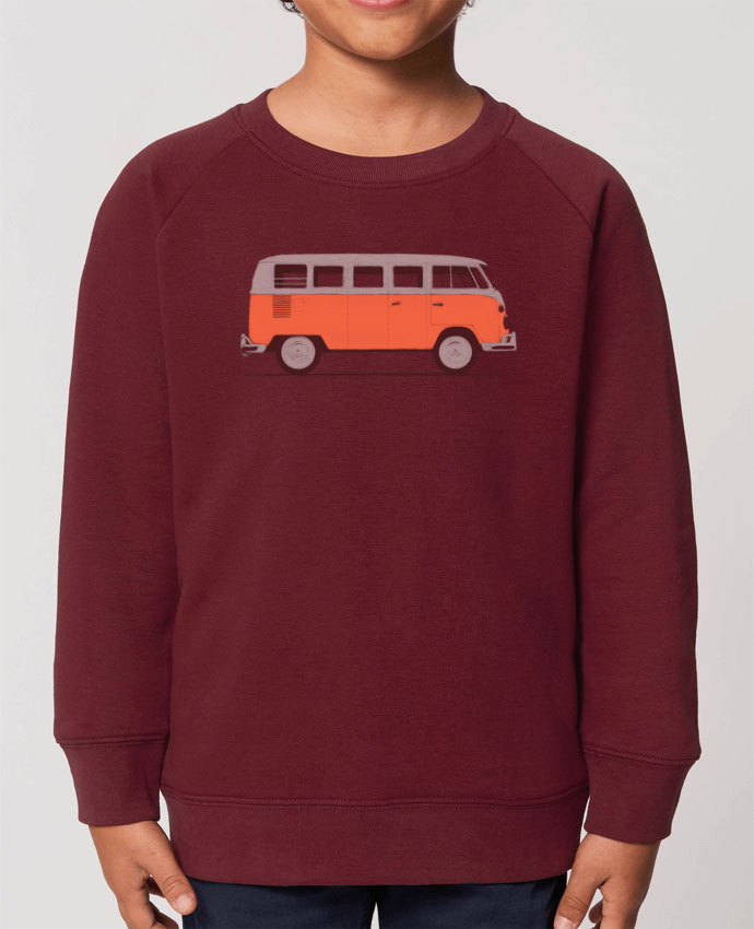 Iconic kids\' crew neck sweatshirt Mini Scouter Red Van Par  Florent Bodart