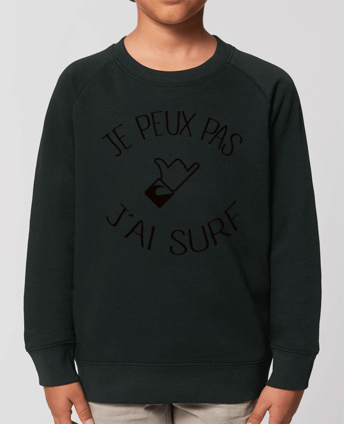 Iconic kids\' crew neck sweatshirt Mini Scouter Je peux pas j'ai surf Par  Freeyourshirt.com