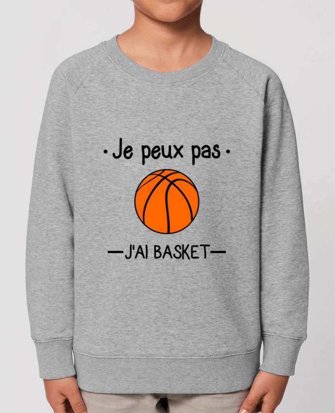Iconic kids\' crew neck sweatshirt Mini Scouter Je peux pas j'ai basket,basketball,basket-ball Par  Benichan