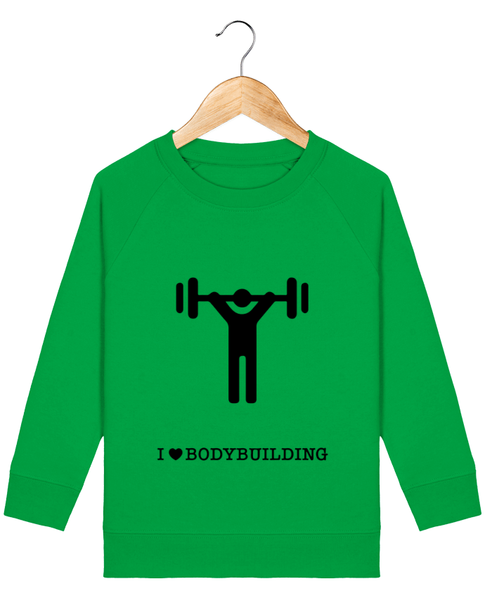 Sweat-shirt enfant I love bodybuilding Par  will