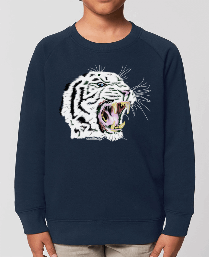 Sweat-shirt enfant Tigre blanc rugissant Par  Cameleon