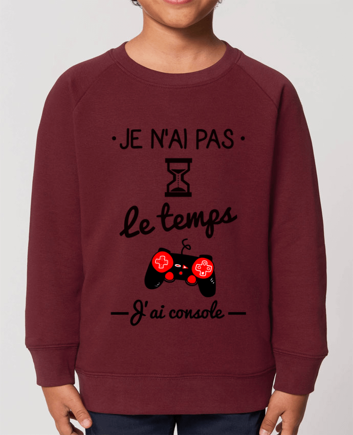 Iconic kids\' crew neck sweatshirt Mini Scouter Pas le temps, j'ai console, tee shirt geek,gamer Par  Benichan