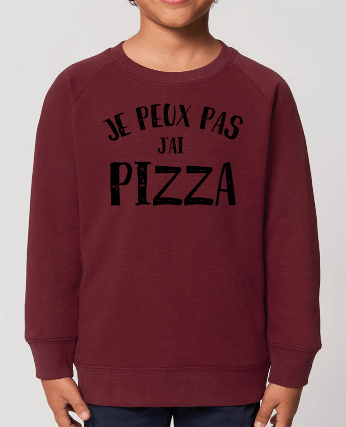 Iconic kids\' crew neck sweatshirt Mini Scouter Je peux pas j'ai Pizza Par  L'Homme Sandwich