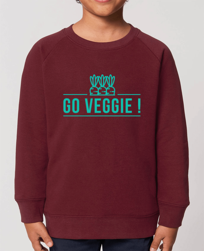 Iconic kids\' crew neck sweatshirt Mini Scouter Go veggie ! Par  Folie douce