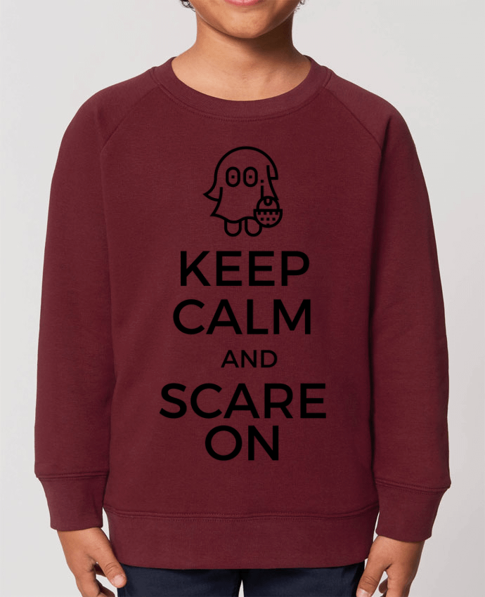 Iconic kids\' crew neck sweatshirt Mini Scouter Keep Calm and Scare on little Ghost Par  tunetoo