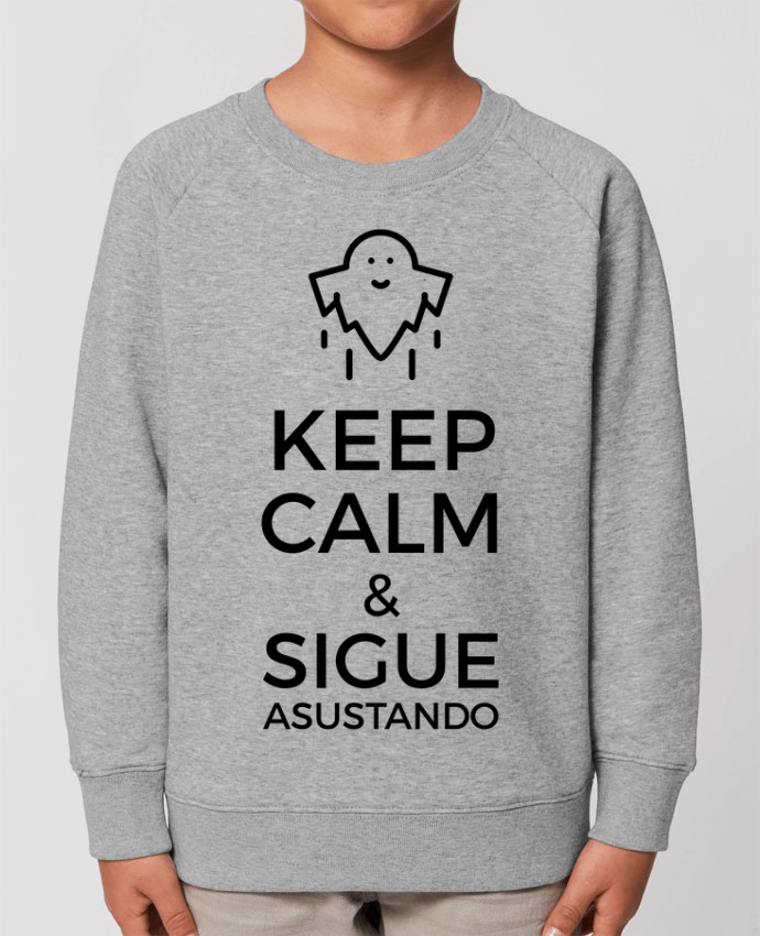 Iconic kids\' crew neck sweatshirt Mini Scouter Keep Calm and Sigue asustando ghost Par  tunetoo