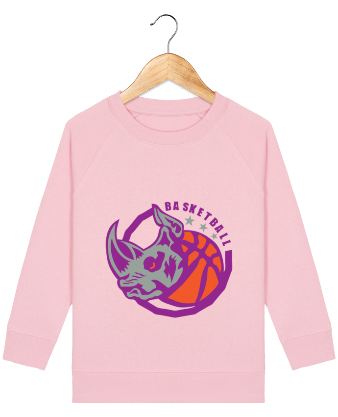 Iconic kids\' crew neck sweatshirt Mini Scouter basketball  rhinoceros logo sport club team Par  Achille