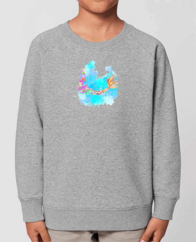 Iconic kids\' crew neck sweatshirt Mini Scouter Watercolor Mermaid Par  PinkGlitter