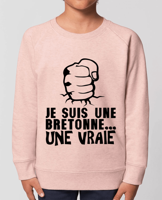 Iconic kids\' crew neck sweatshirt Mini Scouter bretonne vrai citation humour breton poing fermer Par  Achille