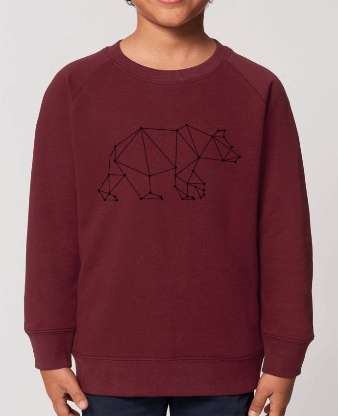 Iconic kids\' crew neck sweatshirt Mini Scouter Bear origami Par  /wait-design