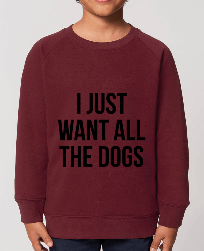 Iconic kids\' crew neck sweatshirt Mini Scouter I just want all dogs Par  Bichette