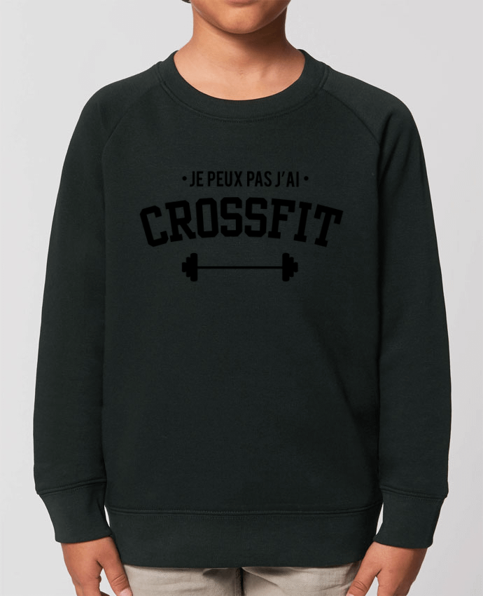 Iconic kids\' crew neck sweatshirt Mini Scouter Je peux pas j'ai crossfit Par  tunetoo