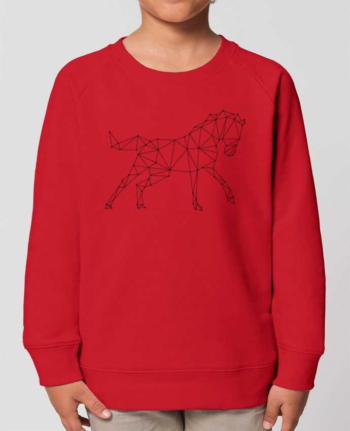 Iconic kids\' crew neck sweatshirt Mini Scouter horse - géométrique Par  /wait-design