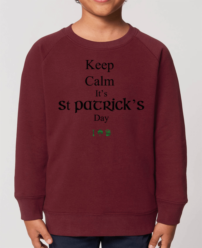Iconic kids\' crew neck sweatshirt Mini Scouter Keep calm it's St Patrick's Day Par  tunetoo