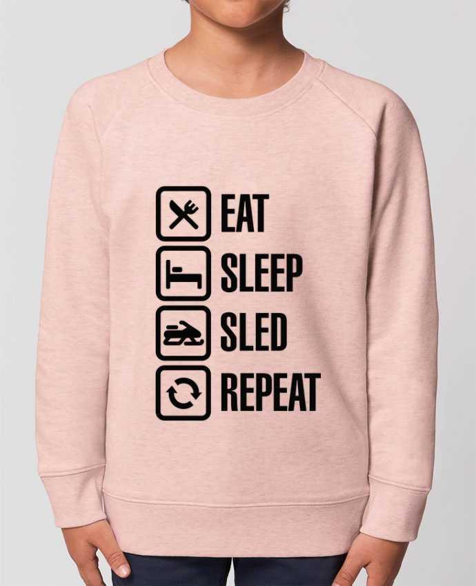 Sweat-shirt enfant Eat, sleep, sled, repeat Par  LaundryFactory