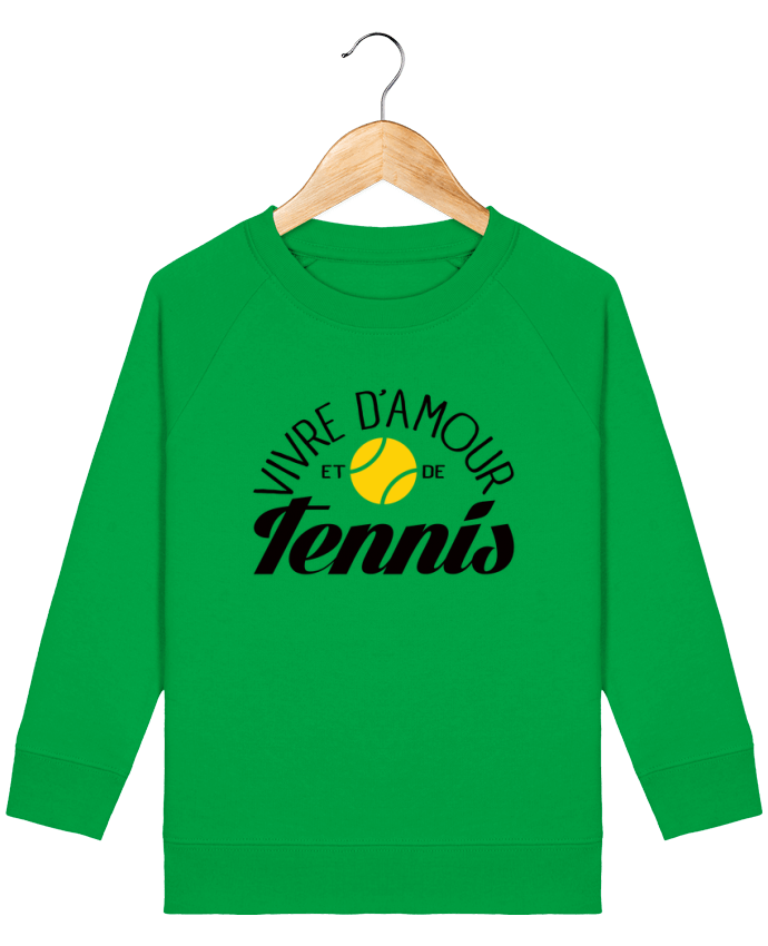 Sweat-shirt enfant Vivre d'Amour et de Tennis Par  Freeyourshirt.com