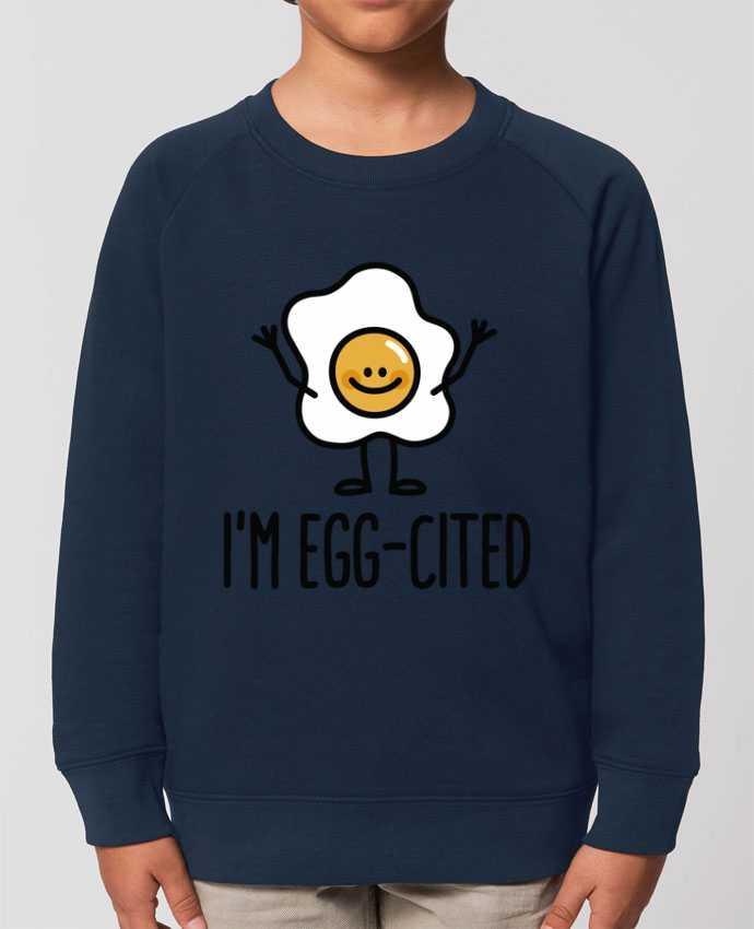 Iconic kids\' crew neck sweatshirt Mini Scouter I'm egg-cited Par  LaundryFactory