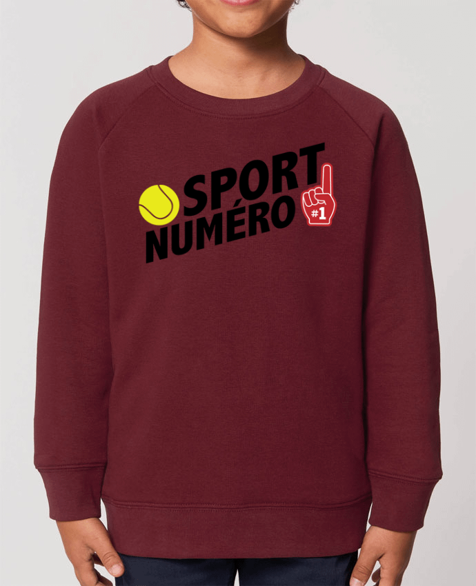 Iconic kids\' crew neck sweatshirt Mini Scouter Sport numéro 1 tennis Par  tunetoo