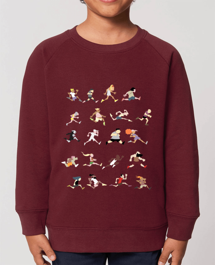 Iconic kids\' crew neck sweatshirt Mini Scouter Runners ! Par  Tomi Ax - tomiax.fr