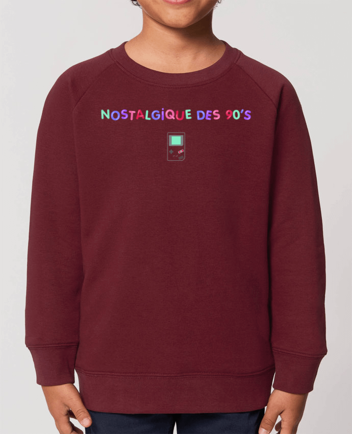 Iconic kids\' crew neck sweatshirt Mini Scouter Nostalgique 90s Gameboy Par  tunetoo
