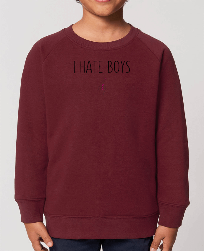 Iconic kids\' crew neck sweatshirt Mini Scouter I hate boys Par  tunetoo