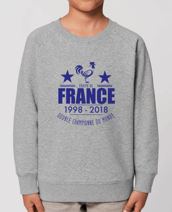 Iconic kids\' crew neck sweatshirt Mini Scouter Equipe de france double championne du monde Par  Yazz