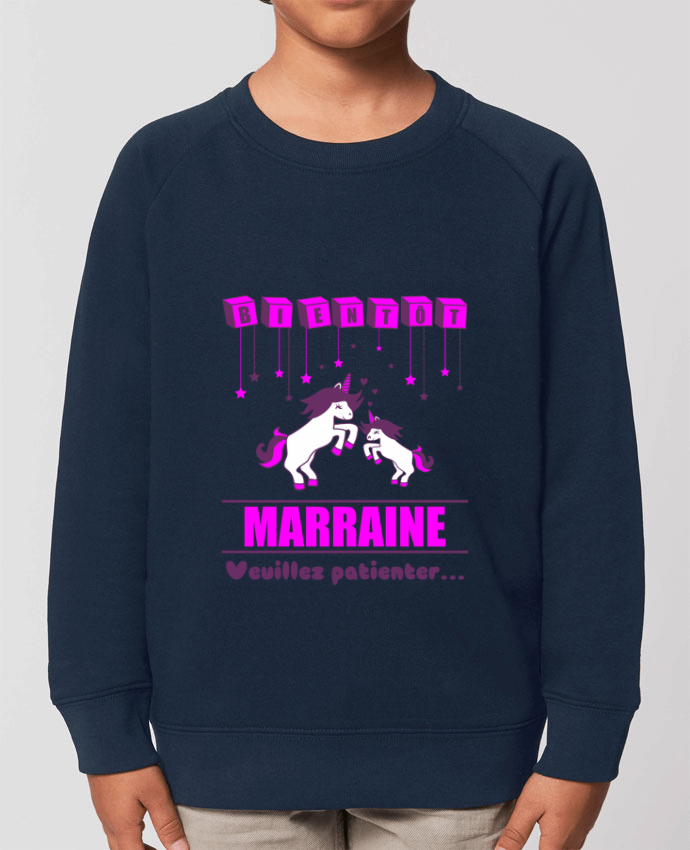 Sweat-shirt enfant Bientôt Marraine, future marraine, licorne Par  Benichan