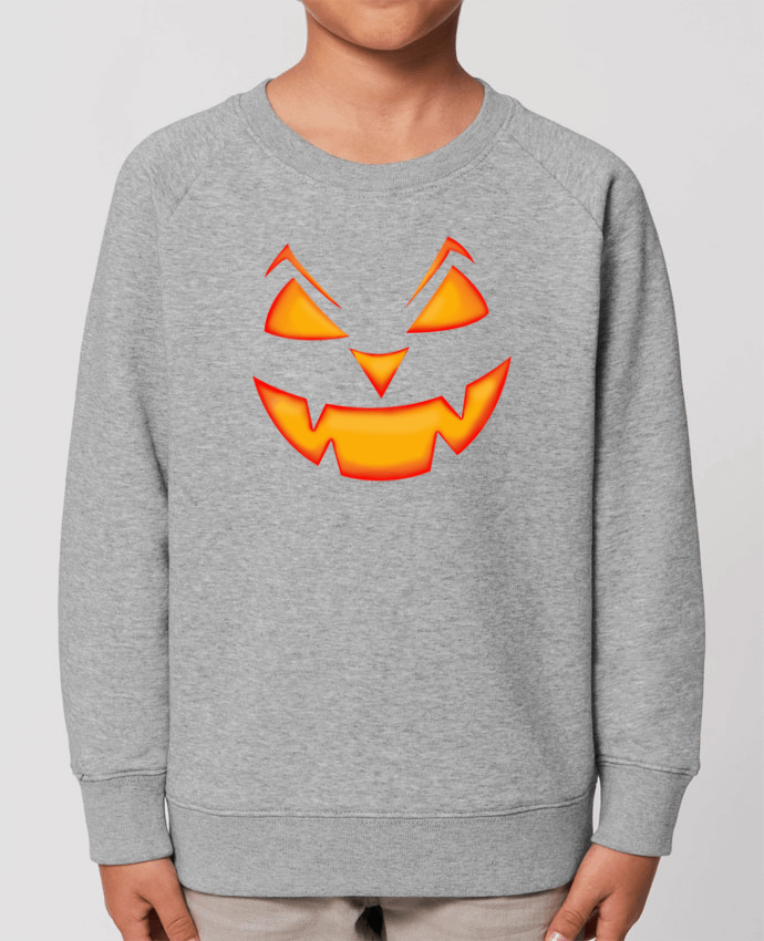 Iconic kids\' crew neck sweatshirt Mini Scouter Halloween pumpkin face Par  tunetoo