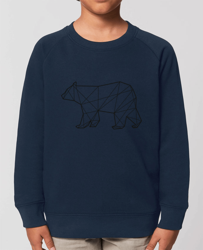 Iconic kids\' crew neck sweatshirt Mini Scouter Polygonal Bear Par  