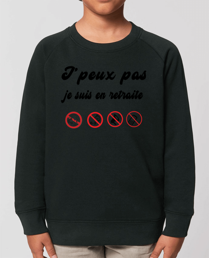 Iconic kids\' crew neck sweatshirt Mini Scouter Je peux pas je suis en retraite Par  jorrie