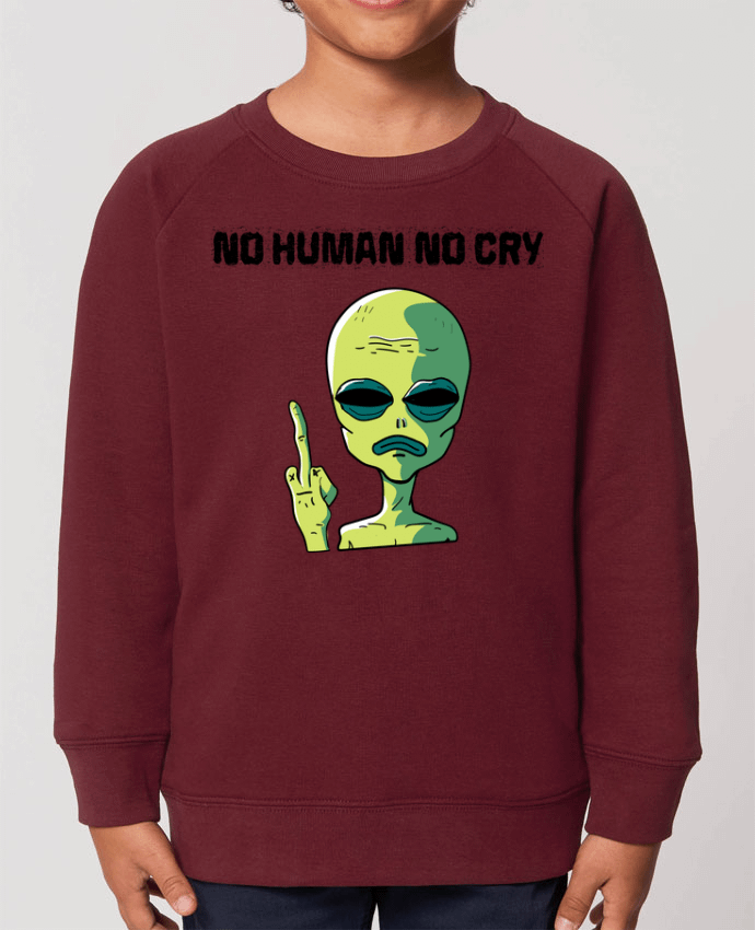 Sweat-shirt enfant No human no cry Par  jorrie
