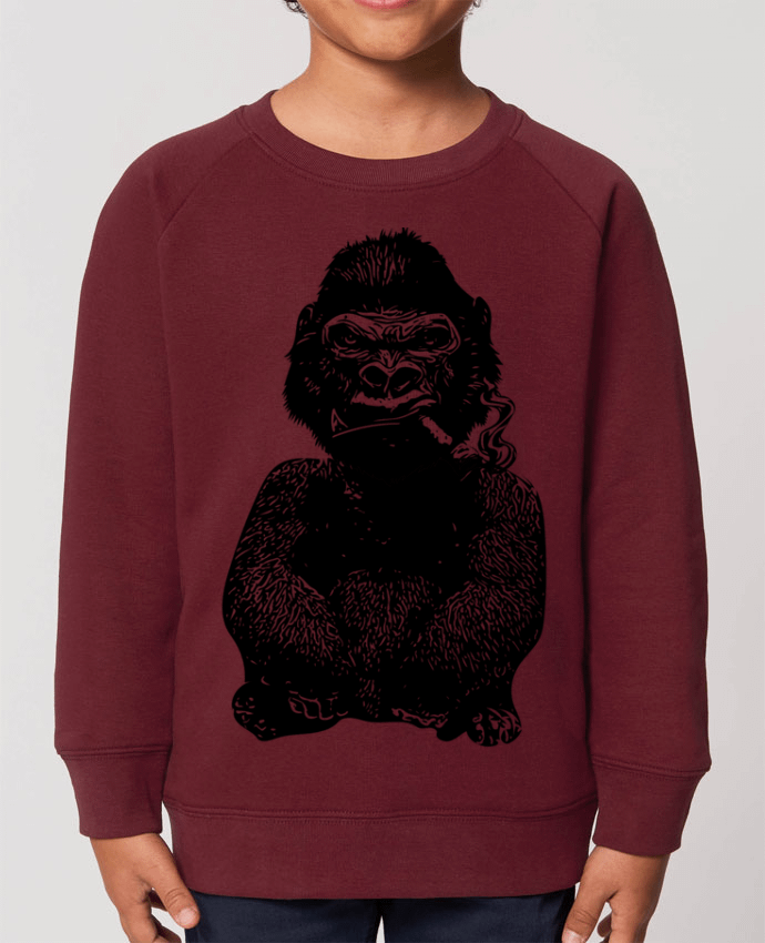 Iconic kids\' crew neck sweatshirt Mini Scouter Gorille Par  David