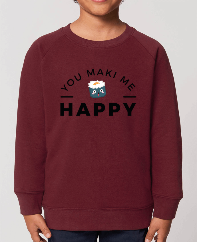 Sweat Enfant Col Rond- Coton - STANLEY MINI SCOUTER You Maki me Happy Par  Nana