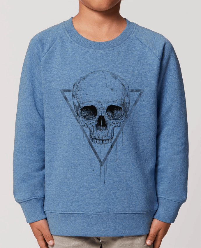 Sweat-shirt enfant Skull in a triangle (bw) Par  Balàzs Solti