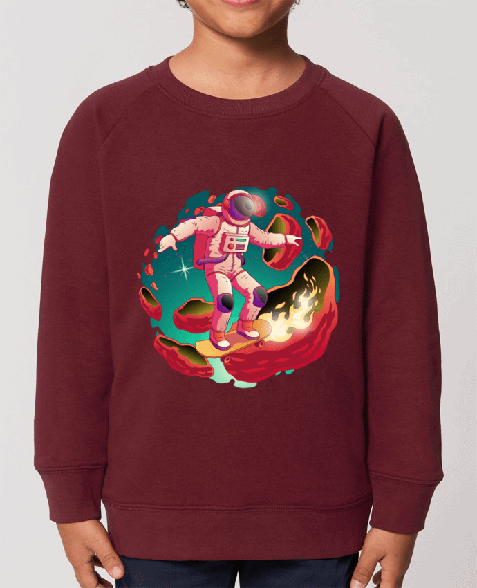 Iconic kids\' crew neck sweatshirt Mini Scouter Astronaute Skateur Par  FREDO237