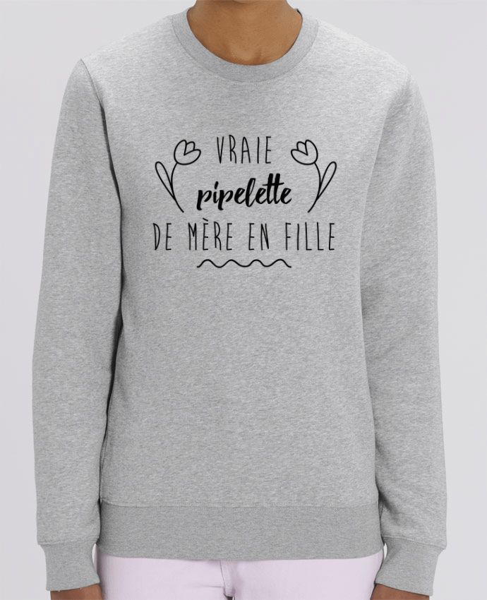 Unisex Crew Neck Sweatshirt 350G/M² Changer Vraie pipelette de mère en fille Par tunetoo