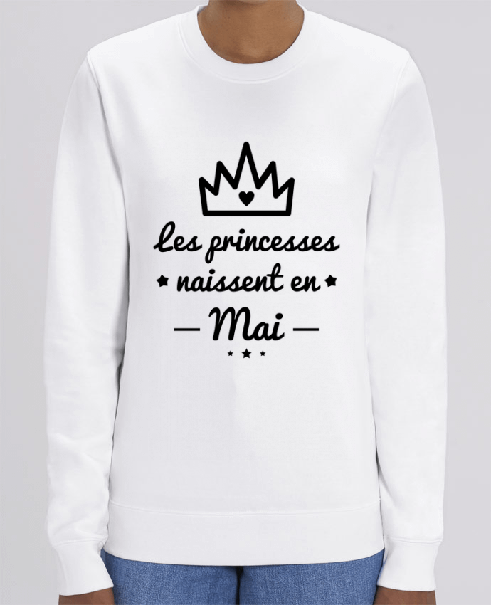 Unisex Crew Neck Sweatshirt 350G/M² Changer Les princesses naissent en mai, princesse, cadeau d'anniversaire Par Benichan