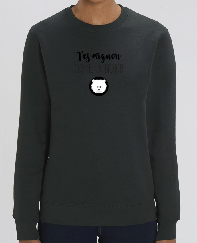 Sweat-shirt T'es mignon comme un bichon Par tunetoo