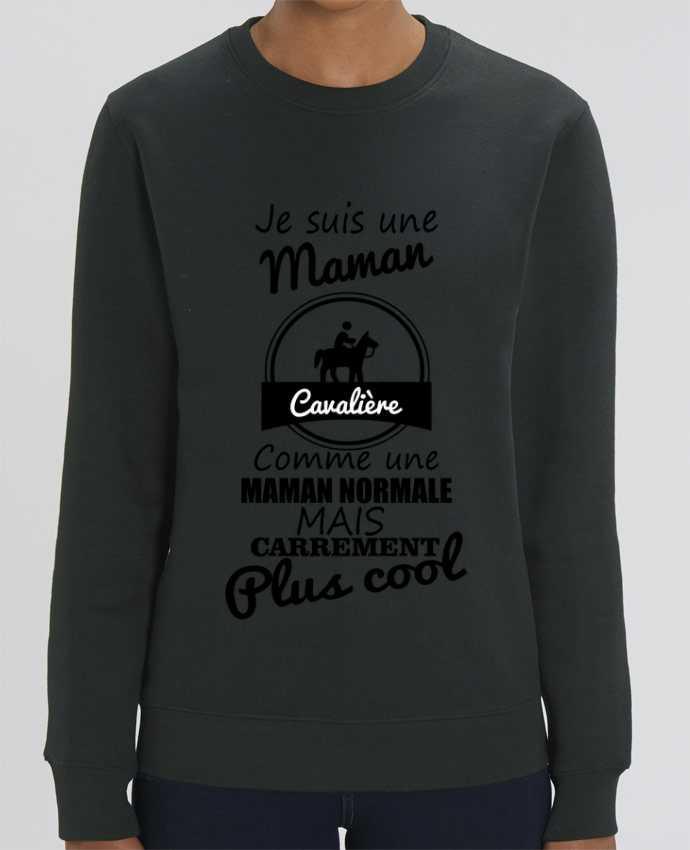 Sweat-shirt Je suis une maman cavalière comme une maman normale mais carrément plus cool Par Benicha