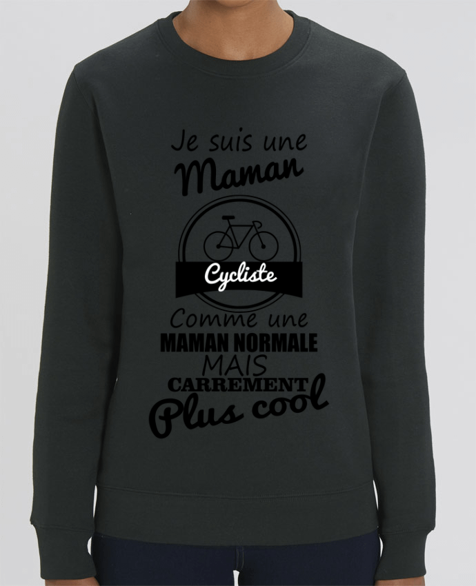 Sweat-shirt Je suis une maman cycliste comme une maman normale mais carrément plus cool Par Benichan