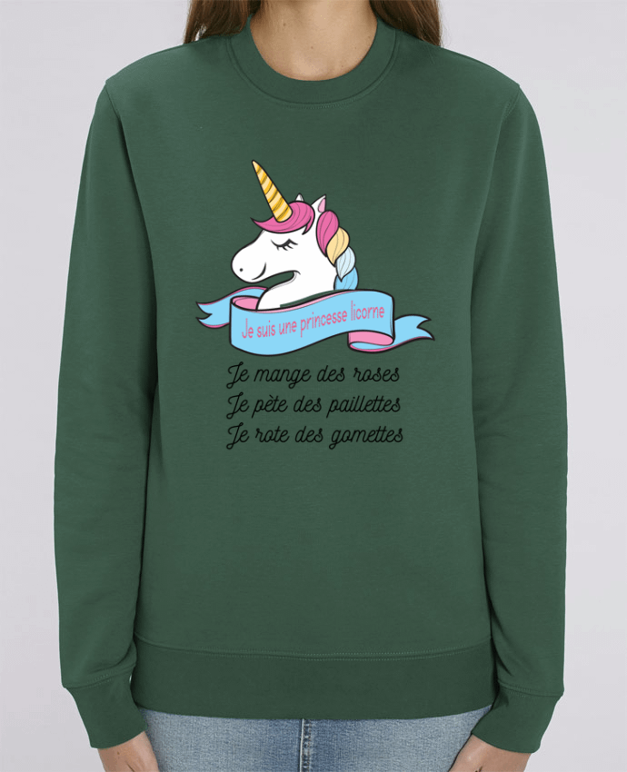 Sweat-shirt Je suis une princesse licorne Par tunetoo