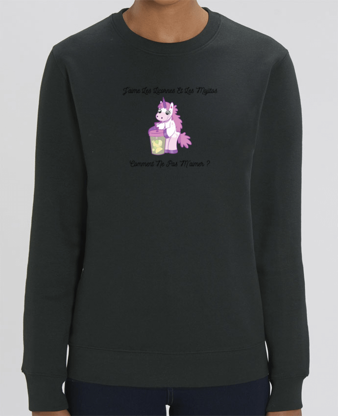 Sweat-shirt J'aime les licornes et les mojitos. Comment ne pas m'aimer ? Par tunetoo