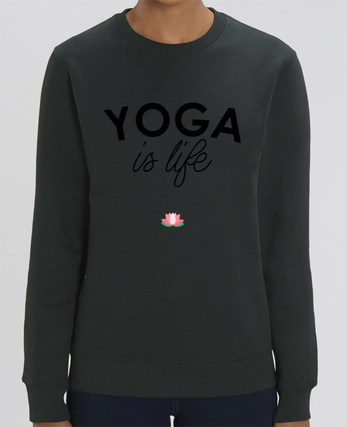 Sweat-shirt Yoga is life Par tunetoo
