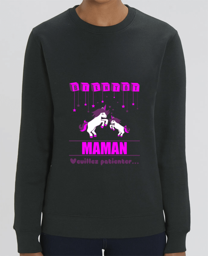 Sweat-shirt Bientôt Maman, licorne Par Benichan
