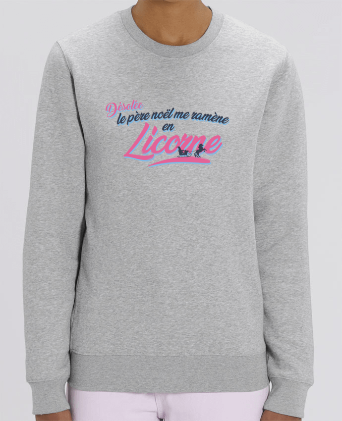 Sweat-shirt Le père noël me ramène en licorne Par tunetoo