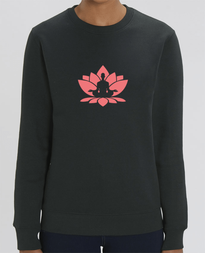 Unisex Crew Neck Sweatshirt 350G/M² Changer Yoga - Fleur méditation Par tunetoo