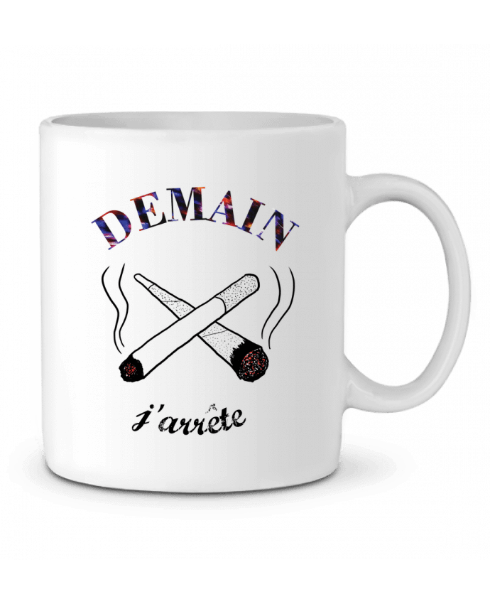 Taza Cerámica Demain j'arrête de fumer por Promis