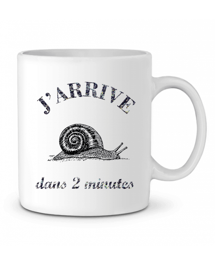 Ceramic Mug J'arrive dans 2 minutes by Promis
