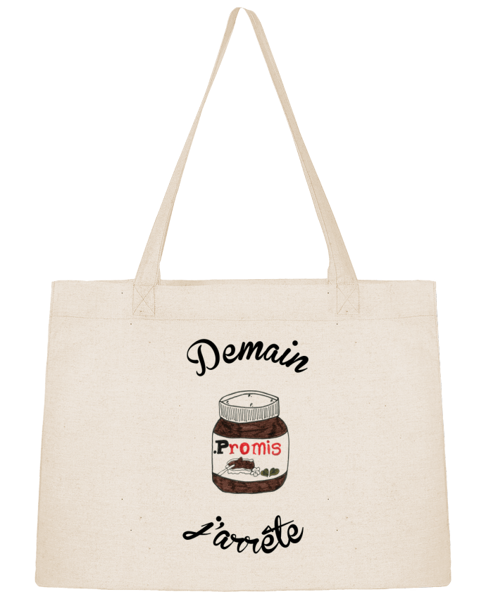 Shopping tote bag Stanley Stella Demain j'arrête le Nutella by Promis