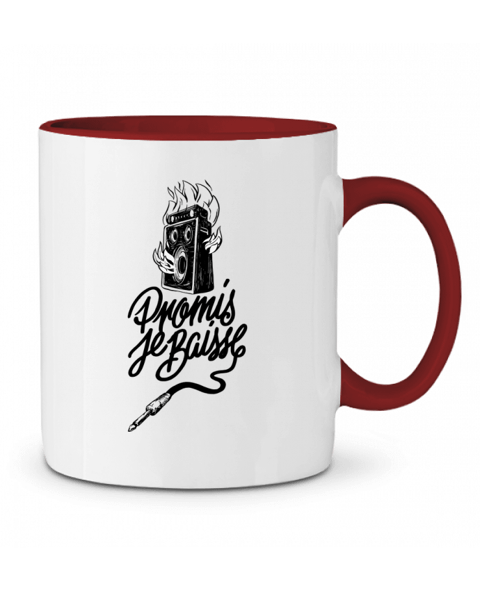 Mug bicolore Promis je baisse Promis